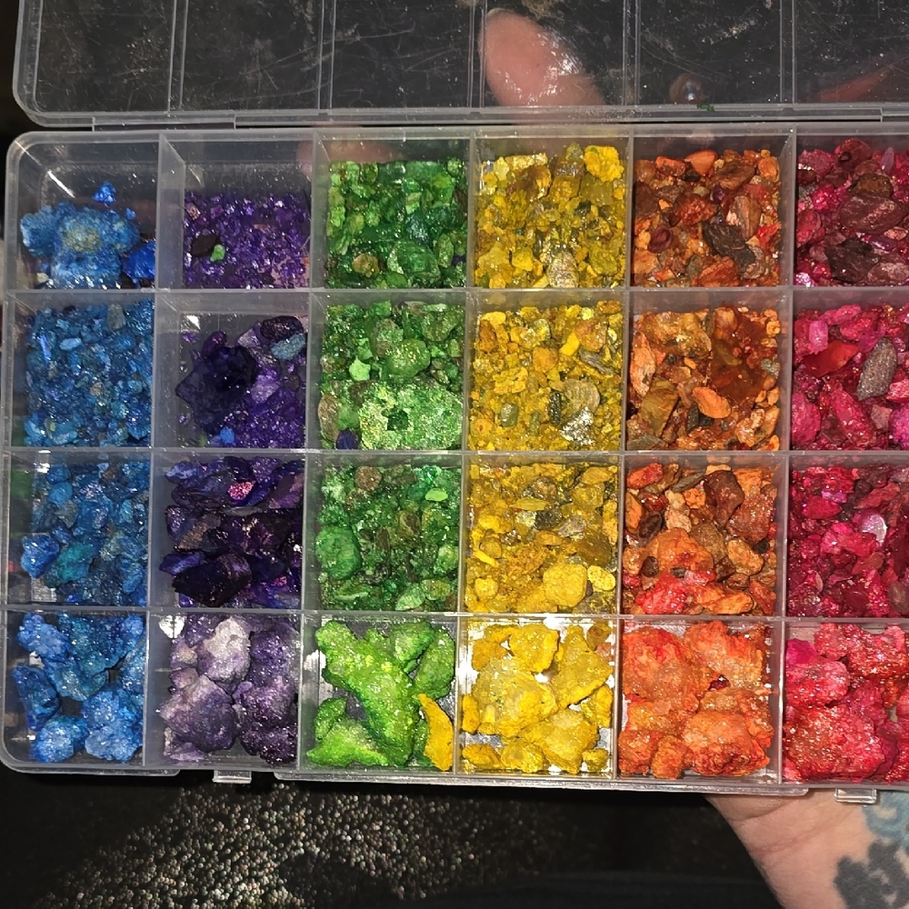 You choose colors. Dyed geodes rocks and stones